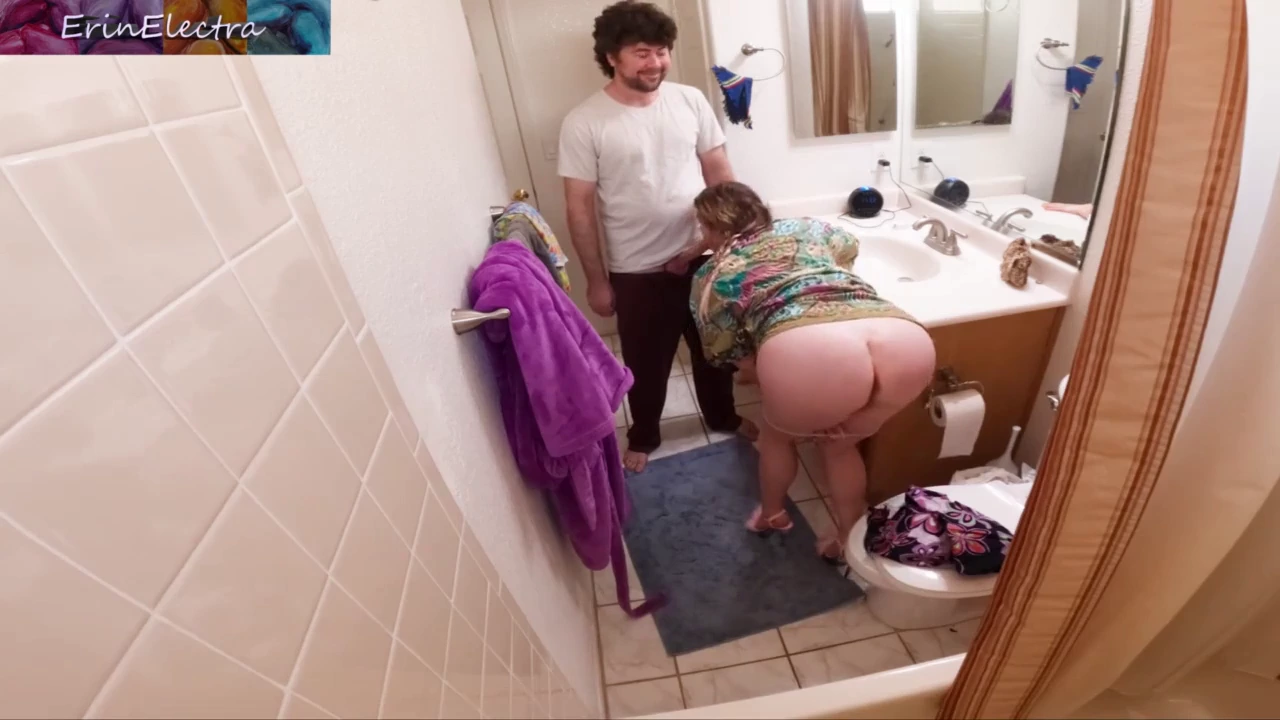 My stepson and I share a passionate moment in the bathroom porn video