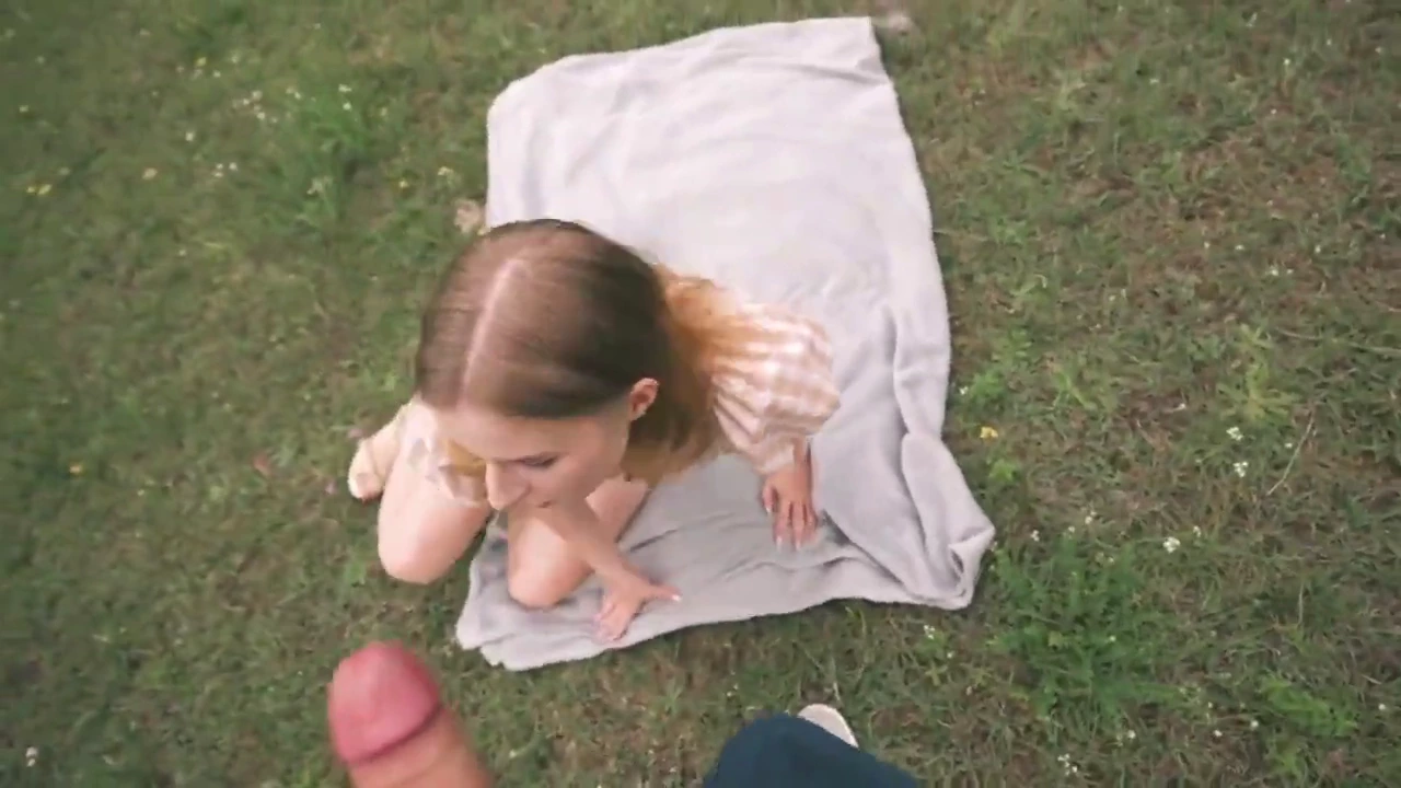 Step-sister's humiliating choice: exchange panties for gas or get fucked in woods porn video