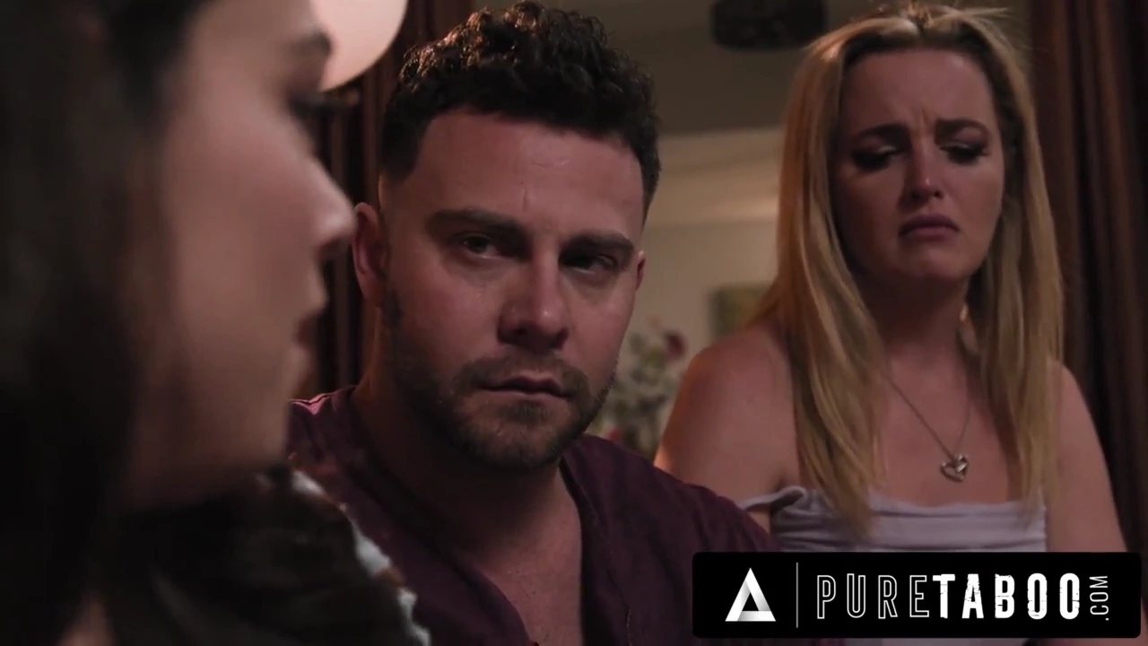 Charlie Forde and Seth Gamble engage in taboo sex with pregnant teen Sophia Burns porn video