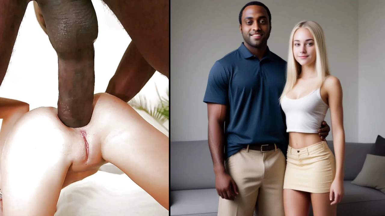African American man penetrates my lovely spouse's rear end (butt) porn video